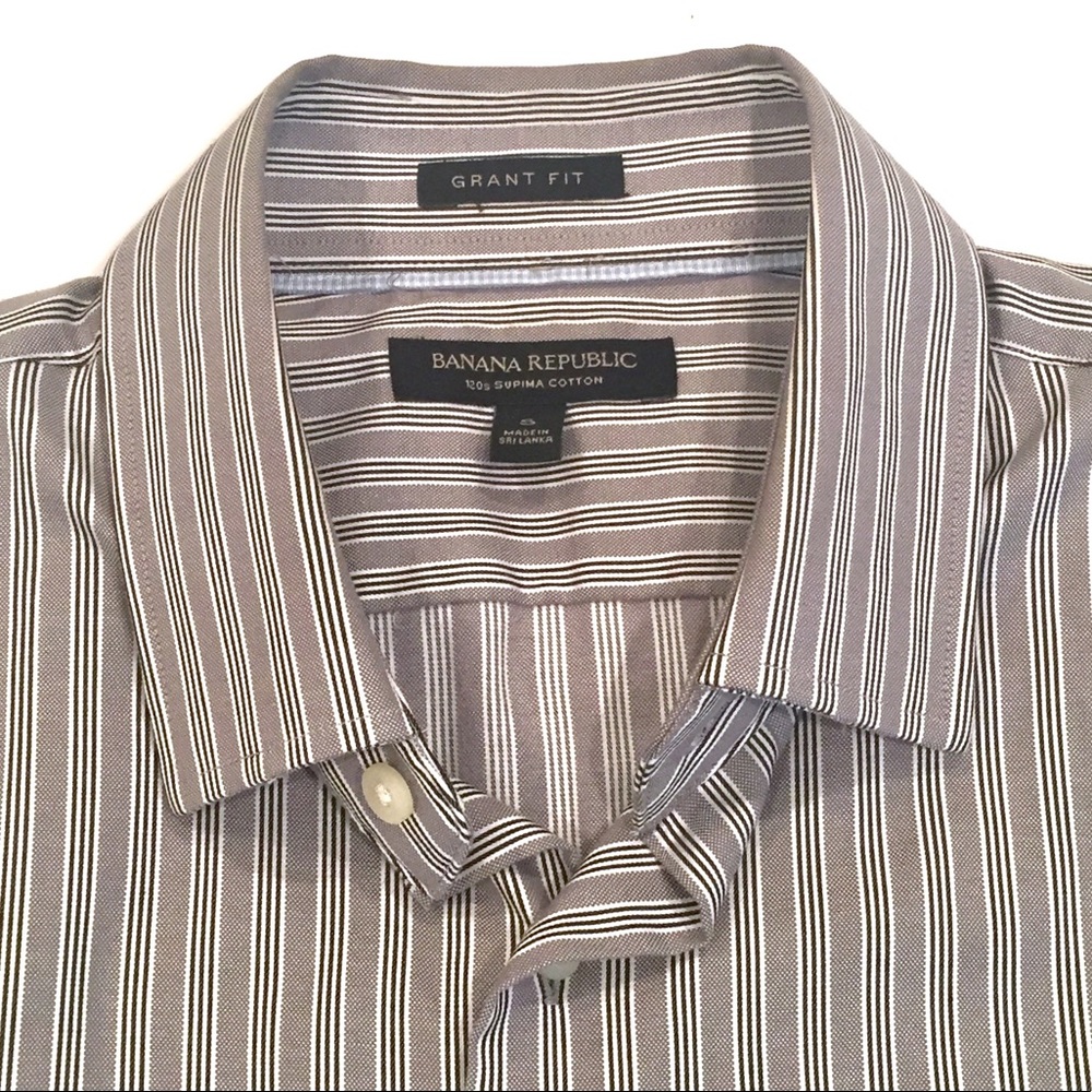 Banana Republic Men’s Small Stripe Dress Shirt